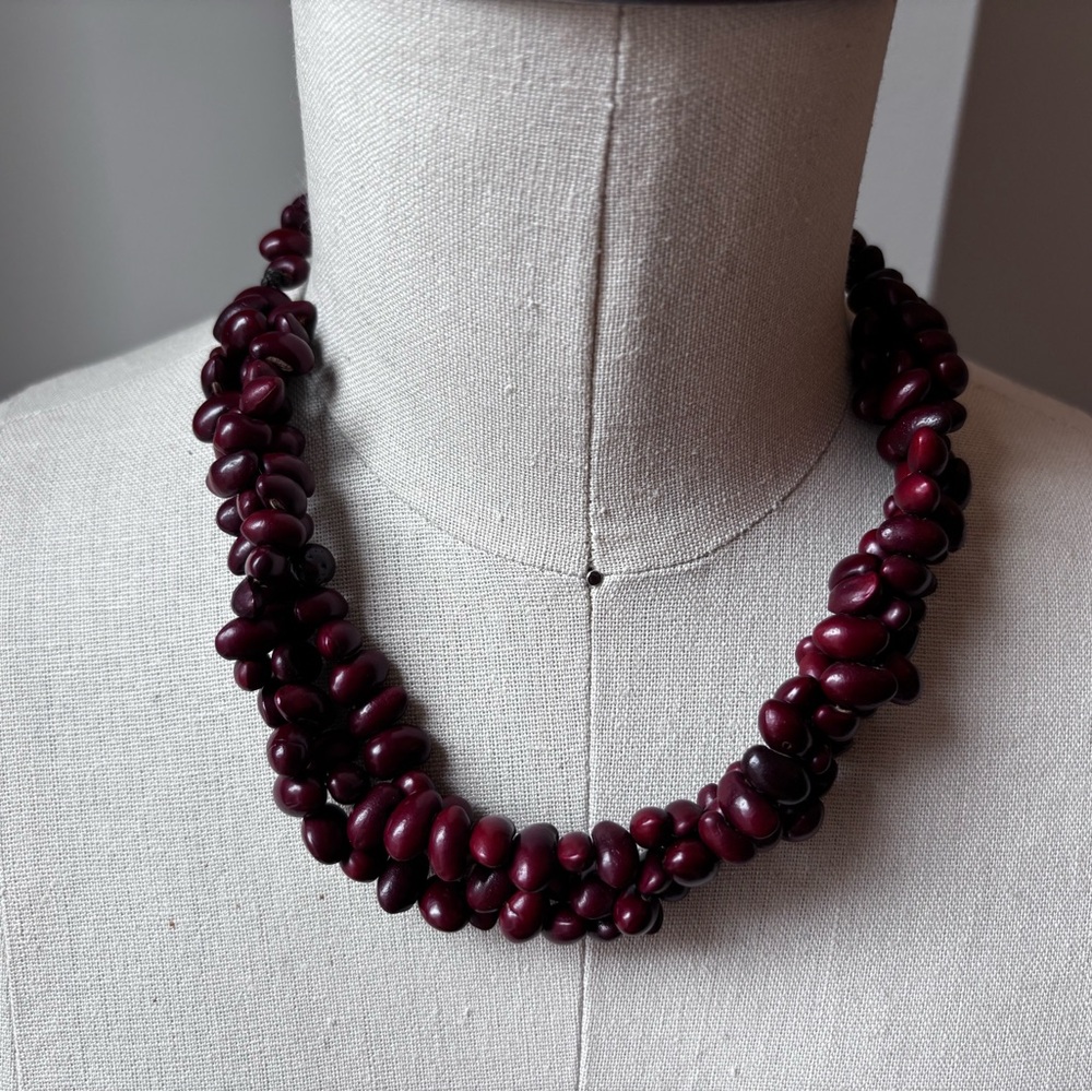 Handmade Red Beaded Necklace